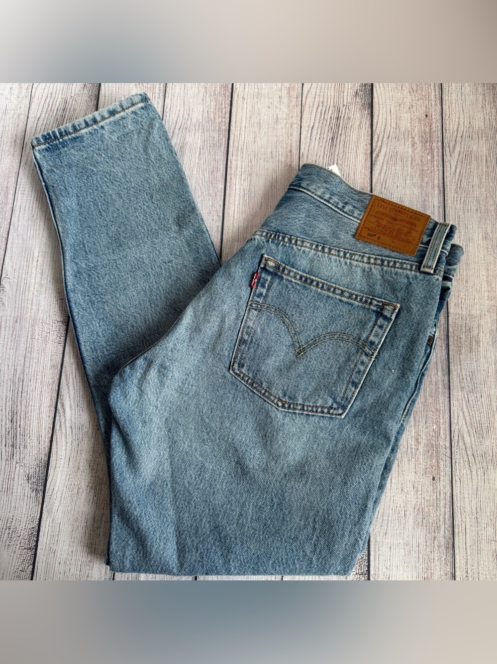 LEVI’S 501 Light Blue Button Fly Jeans 30 X 28 Short